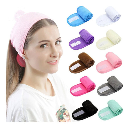Kit 4 Bandas Para El Cabello Diadema Deportes Absorber Sudor Rosa Unica Rayas