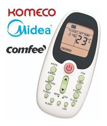 Controle Ar Condicionado R06/bgce Komeco Midea Comfee C/ Luz