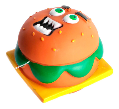 Mordedor Hamburguer Monstro Brinquedo Pet Cachorro Cães 11cm