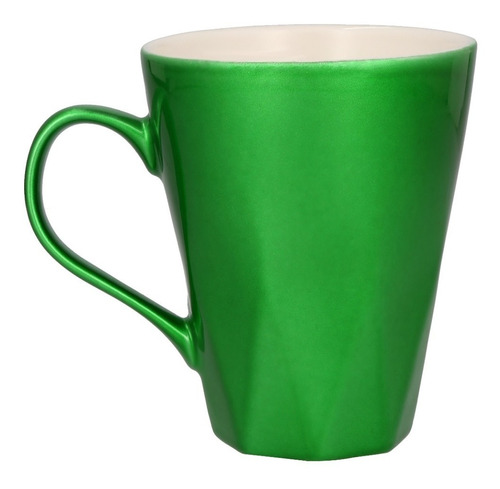 Taza De Cerámica Con Apariencia Metálica Capacidad 350 Ml