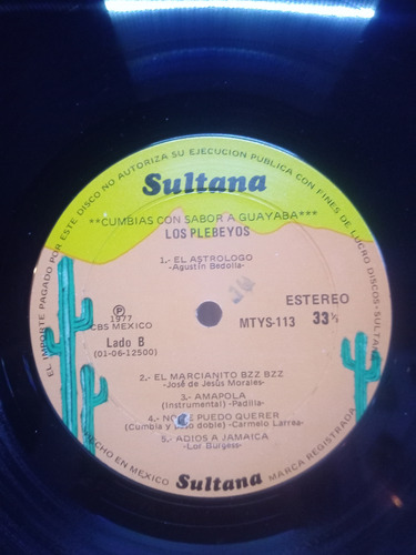 Lp Los Plebeyos Cumbias Con Sabor A Guayaba 1977 Seminuev (Usado)