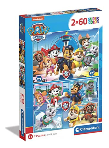 Clementoni 21617, Paw Patrol Puzzle For Children, 2 X Xrv4z