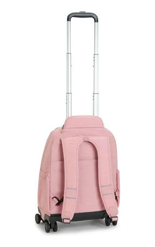 Mochila Escolar Com 4 Rodinhas Kipling New Zea Bridal Rose Cor Rosa