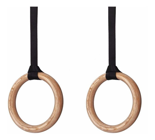 2 Anillas Olímpicas Madera Anillos Para Crossfit Calistenia