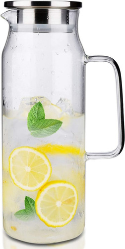 Jarra De Vidrio Con Tapa Y Mango, Pozo De Agua De 50 Oz/1500