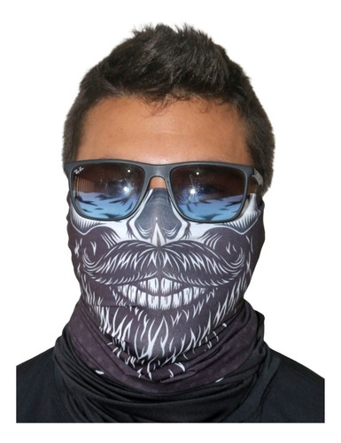 Imagem 4 de 8 de Buff Lenço Bandana Caveira Mexicana Moto Pesca Metal Uv50