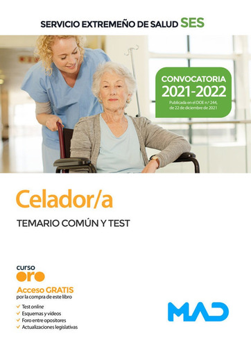 Libro Celador Temario Comun Y Test Extremadura Ses 2021-2...