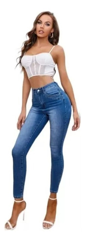 Jeans Ajustado Juvenil De Dama