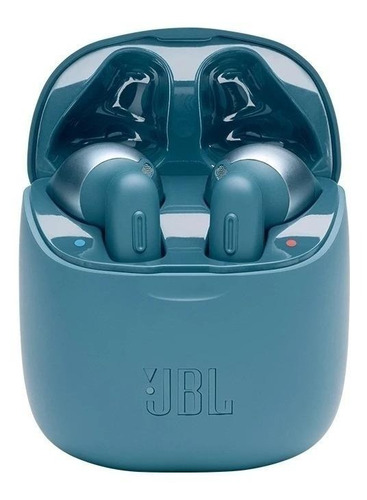 Audífonos in-ear gamer inalámbricos JBL Tune 220TWS 220 azul con luz  verde oscuro LED