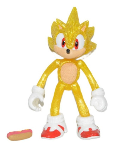 Figura Juguete Super Sonic Amarillo The Hedgehog Con Luz 