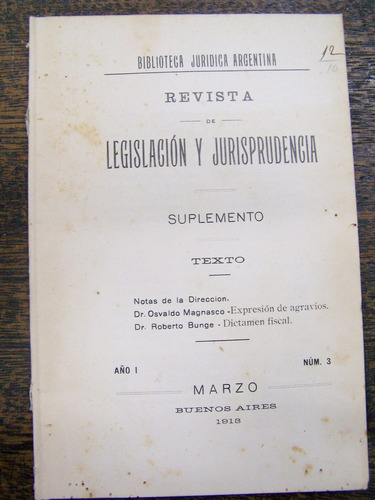Revista De Legislacion Y Jurisprudencia * Nº 3 Marzo 1913 *
