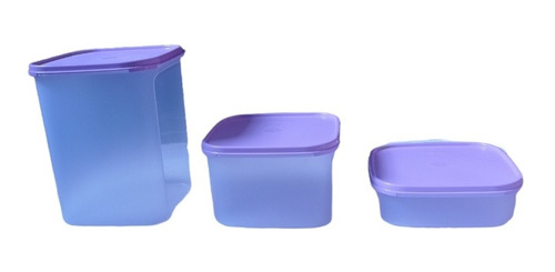 Tupperware Pack De 3 Recipientes Modulares 5.5l 2.6l Y 1.2l