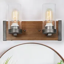 Comprar Laluz Lampara Baño 2 Tocador Casa Rural Pantalla Vidrio (14 