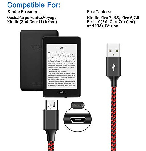 Cable Micro Usb Compatible Con Fire Tablet Hd 7 8 10 4th 5t