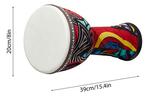 Tambor Africano De Pvc Con Cuerpo De Tambor De 8 Pulgadas, S