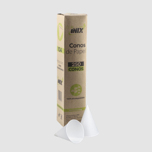 Cono De Papel Para Agua Con 250 Conos El Pack Color Blanco