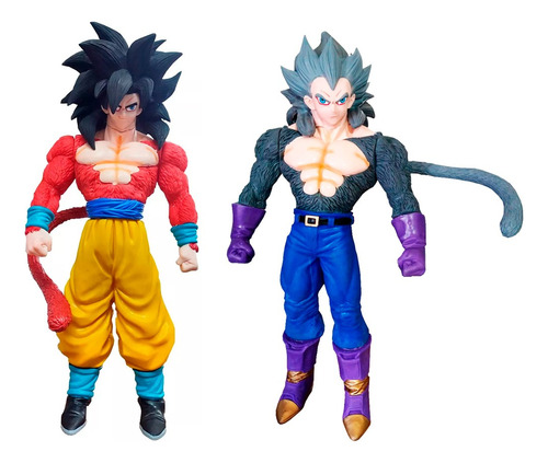 Figura Muñecos Combo Goku Y Vegueta Super Sayayin Fase 4