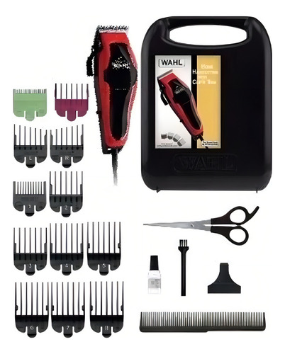 Cortadora De Cabello Wahl Clip ´n Trim Cuchillas Auto Afilables Motor Power Drive Roja 110v