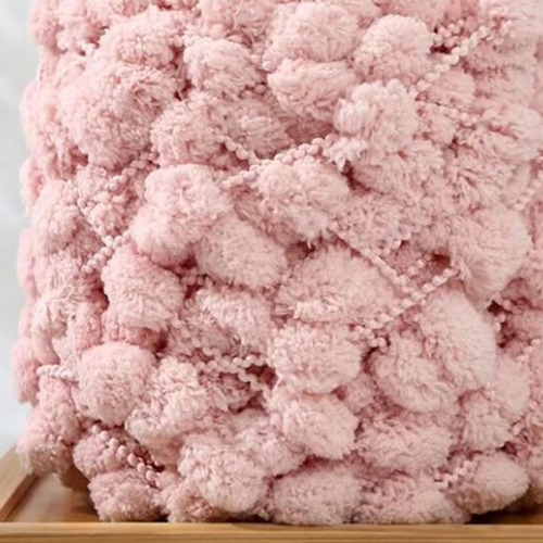Hilo Grueso De Pompón, 4 Bolas, Cómodo Para Tejer A Rosa