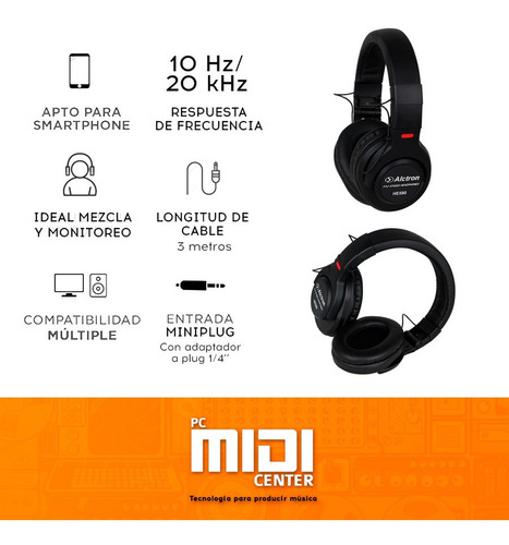 Imagen 3 de 10 de Auricular Profesional Estudio Monitoreo Alctron He580