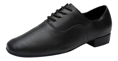 Imagen 1 de 6 de Zapatos De Baile De Cuero Negro Con Estilo Para Hombre Con P