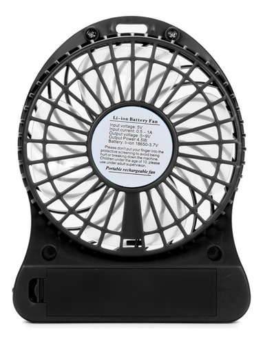 Ventilador Portátil Recargable Con Luz Led L, Mini Escritori