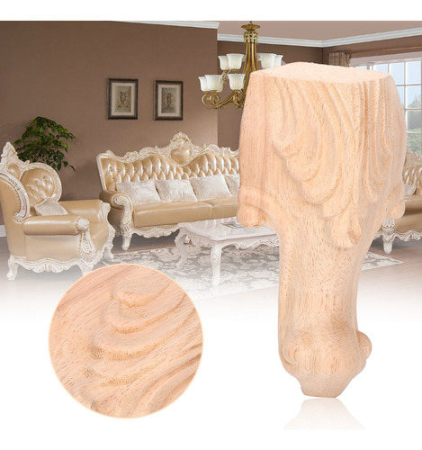 Q Patas Gabinete 4 Piezas Talladas Sofá Muebles De Pie De