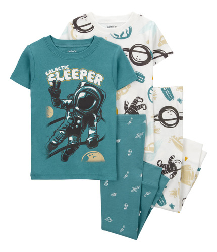 Pijama De 4 Piezas Astronauta, De Bebé 1q510210 | Carters ®