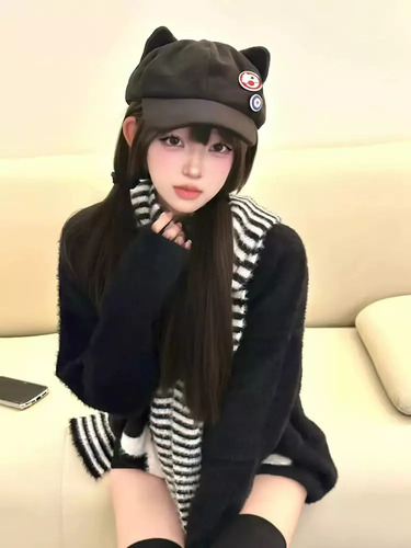 Neon Genesis Evangelion Eva Asuka - Gorro Ajustable Con Orej