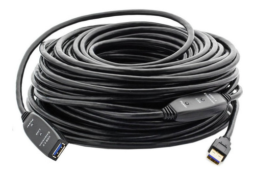 Imagem 1 de 4 de Extensor Usb 3.0 Ativo Repetidor A Macho X A Fêmea 15 Metros