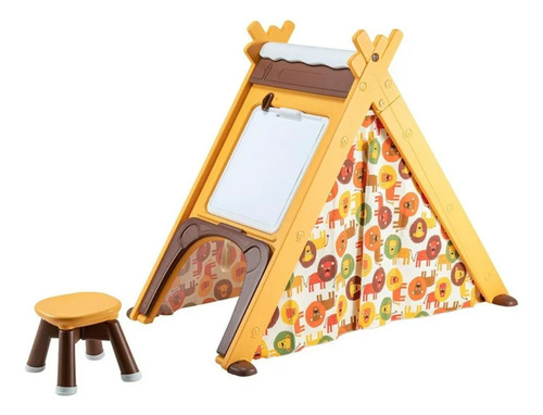 Tienda Teepee 4 En 1 - Caballete, Escritorio, Escalador Kidz