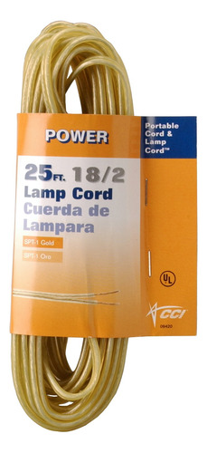 Coleman Cable 94208919/16/225-foot Lmpara Cord, Oro