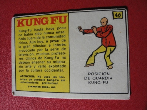 Figuritas Kung Fu Año 1974 Nº46