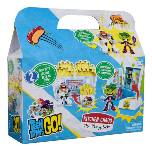 Caos En La Cocina, Dis-play Set Con Beast Boy Y Cyborg