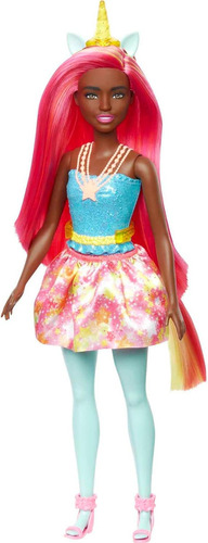 Barbie Dreamtopia Muñeca De Unicornio Pelo Rosa Y Amarillo