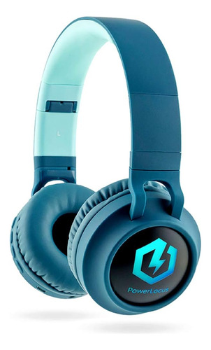 Auricular Bluetooth P/niños Con Led Powerlocus Azul