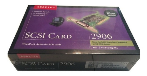Placa Scsi Adaptec 2906 Full Speed Pci Kit Pc Mac Server