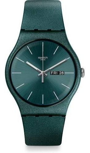 Reloj Swatch Ashbayang Suog709 Color Del Fondo Verde Claro Color De La Malla Verde Color Del Bisel Verde