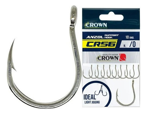 Anzol Suporte Hook Crown Cr56 Para Light E Slow Jig N°4/0