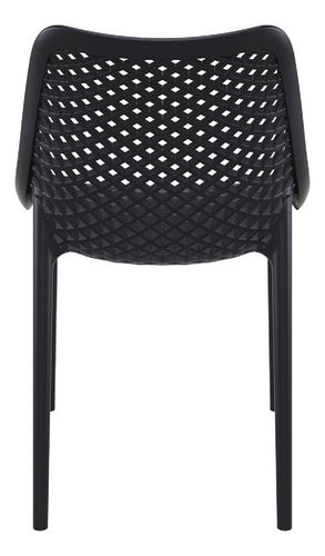 Pack 4 Sillas Comedor Resistent Exteriores, Lavables, City Color Negro
