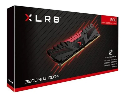 Memoria Ram Pc Gamer Ddr4 8gb 3200mhz Pny Box Super Disipada