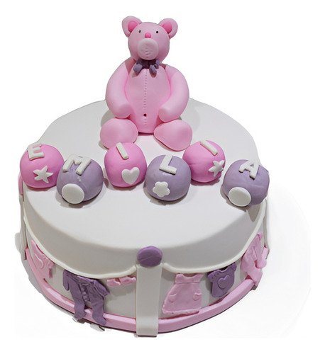 Torta Baby Shower Osito - Primer Año - Eventos Cumpleaños