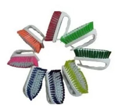 12 Cepillos Para Limpieza Tipo Plancha Multicolor Cerdas Pet