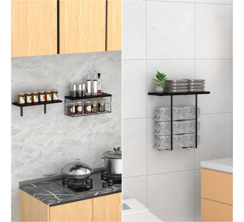 Repisas Flotantes De Madera Multipropósito X3 Colores
