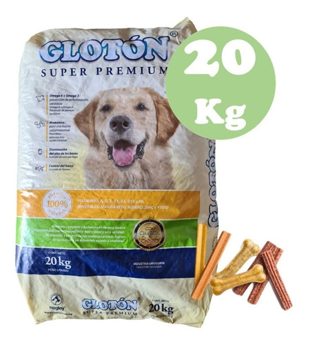 Alimento Para Perros Glotón Plus 20kg + Snack