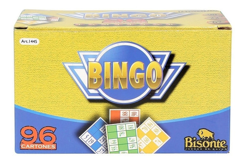 Bingo Juego Familiar 96 Cartones Lotería Bisonte