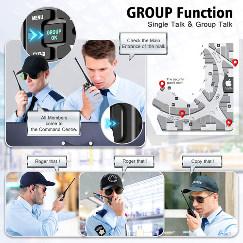 Walkie Talkie Samcom, 5 W, Alta Potencia, 9 Unidades, Largo