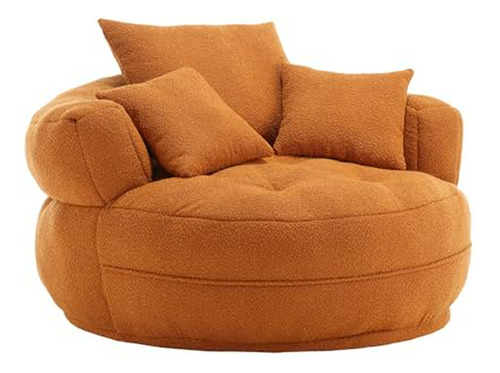 Sillón Extra Grande Moderno Con Cojines, Naranja