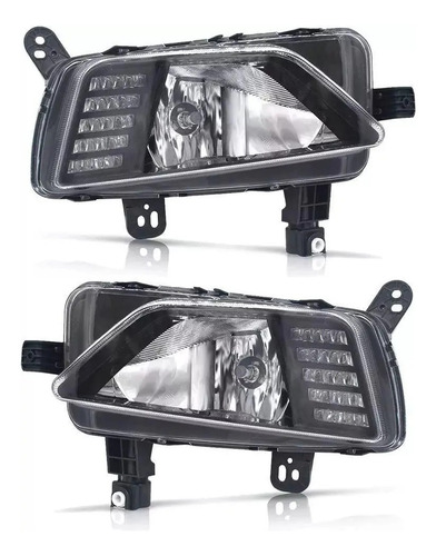 Kit Farol Milha Auxiliar Polo E Virtus Drl Seta 18/21 C/led