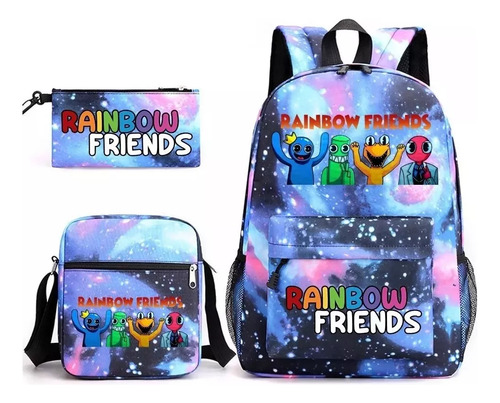 3 piezas de accesorios para mochilas Rainbow Friends, nueva mochila escolar, color D